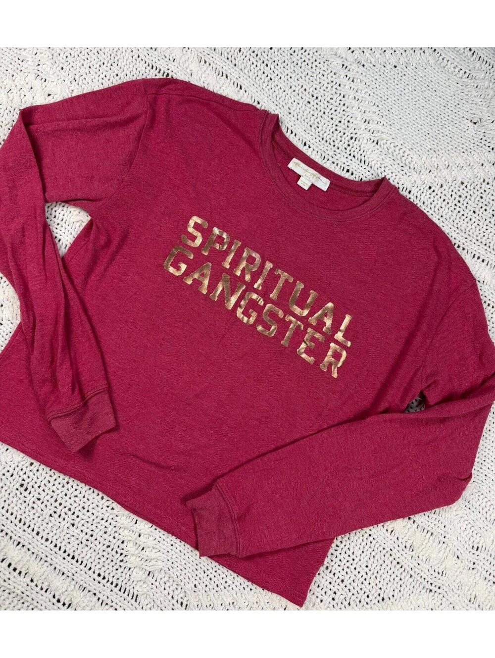 Spiritual Gangster Long Sleeve Womens Shirt Size Small Soft